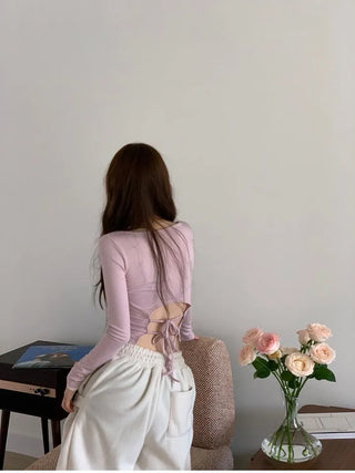 Ether Vizo pin-tuck two-way thick wide fleece long pants