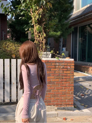 Ether Vizo pin-tuck two-way thick wide fleece long pants