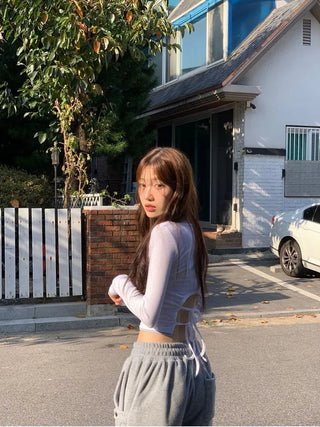 Ether Vizo pin-tuck two-way thick wide fleece long pants