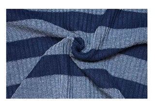 Leche Stripe Muffler Golji Cardigan Set
