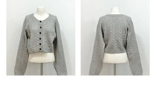 Pienne Soft Cable Thick, Loose-Fit Knit Cardigan