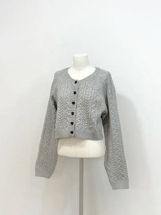Pienne Soft Cable Thick, Loose-Fit Knit Cardigan
