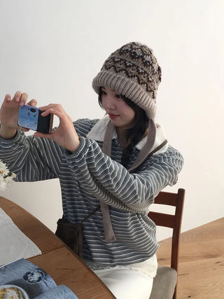 Arbel Mink Fur Banding Long Skirt