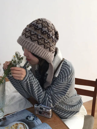 Arbel Mink Fur Banding Long Skirt