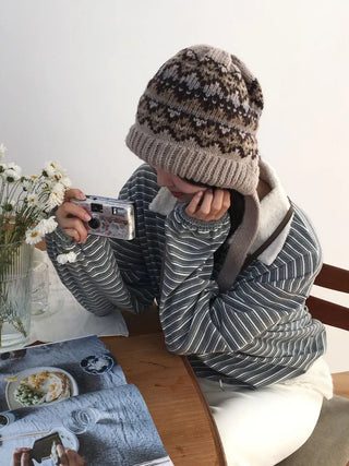 Arbel Mink Fur Banding Long Skirt