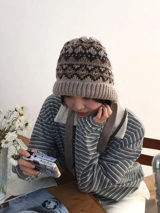 Arbel Mink Fur Banding Long Skirt