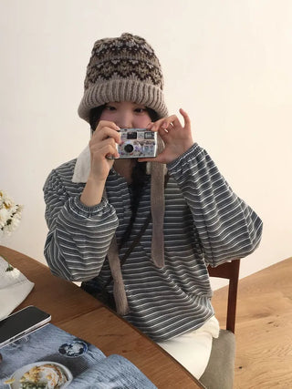 Arbel Mink Fur Banding Long Skirt