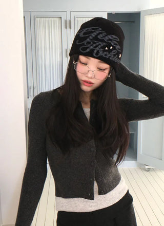 Arbel Mink Fur Banding Long Skirt