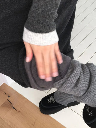 Arbel Mink Fur Banding Long Skirt