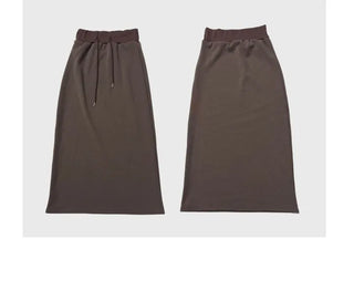 Arbel Mink Fur Banding Long Skirt