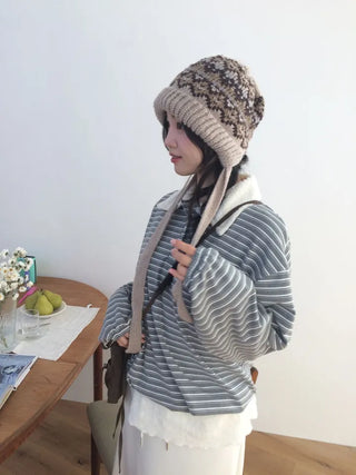 Arbel Mink Fur Banding Long Skirt