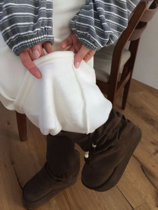 Arbel Mink Fur Banding Long Skirt