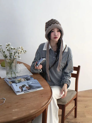 Arbel Mink Fur Banding Long Skirt