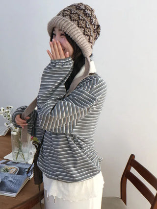 Arbel Mink Fur Banding Long Skirt