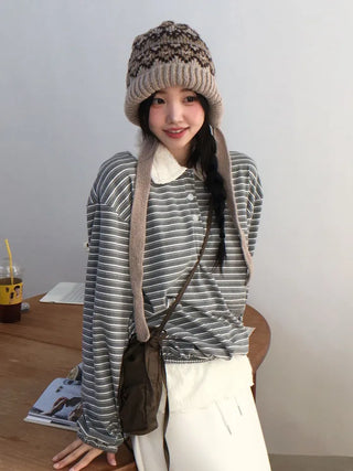 Arbel Mink Fur Banding Long Skirt