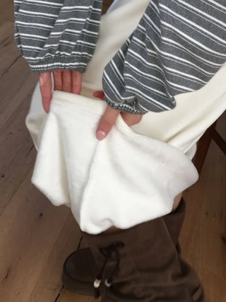 Arbel Mink Fur Banding Long Skirt