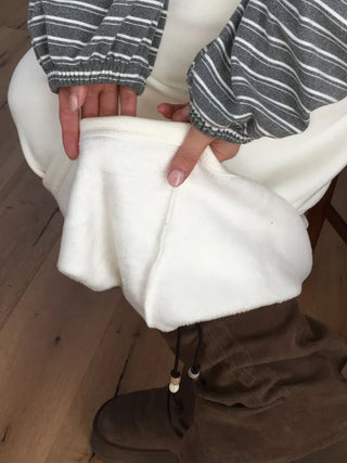 Arbel Mink Fur Banding Long Skirt