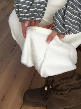 Arbel Mink Fur Banding Long Skirt