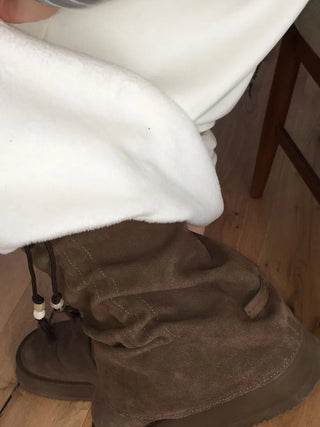 Arbel Mink Fur Banding Long Skirt