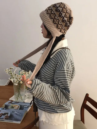 Arbel Mink Fur Banding Long Skirt