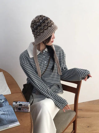 Arbel Mink Fur Banding Long Skirt