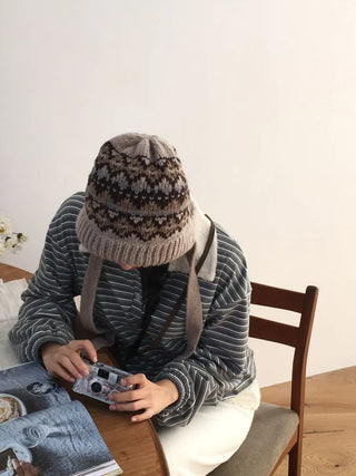 Arbel Mink Fur Banding Long Skirt