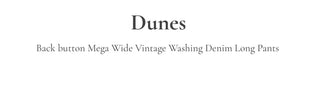 Denise sunken back button mega wide vintage washed beige denim long pants