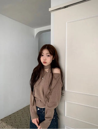 Denise sunken back button mega wide vintage washed beige denim long pants