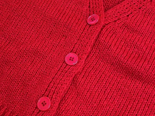 Vien warm soft thick V-neck loose-fit knit cardigan knit muffler set