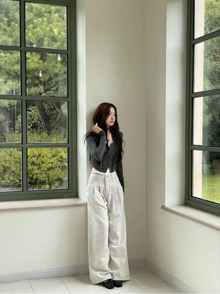 Debbie Muffler Slim Glam Fit Button-Up Cardigan Set