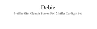 Debbie Muffler Slim Glam Fit Button-Up Cardigan Set