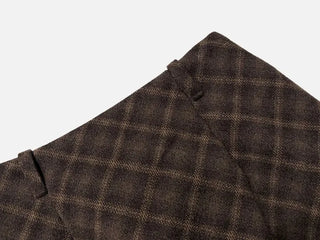 Miroa Vintage Check Banding Midi Skirt