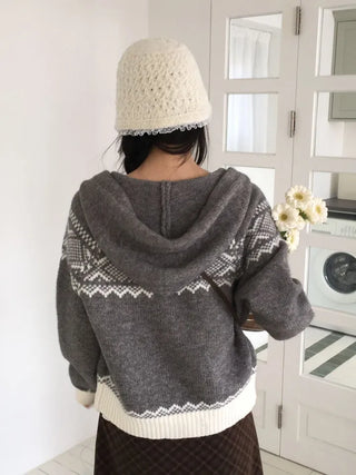 Miroa Vintage Check Banding Midi Skirt