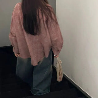 Wish Cozy Thick Twisted Loose Fit Button Boat Neck Knit Cardigan