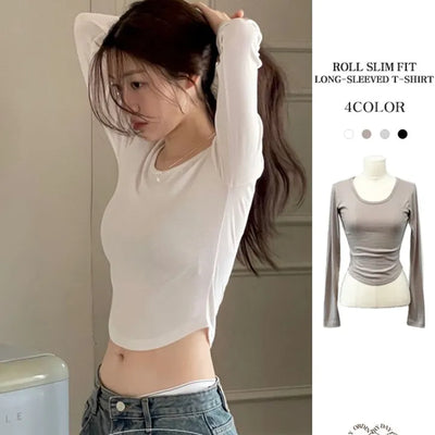 Lemon Gulim slim fit glam unisex tension long sleeve t-shirt