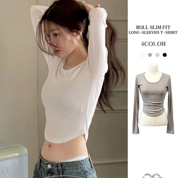 Lemon Gulim slim fit glam unisex tension long sleeve t-shirt