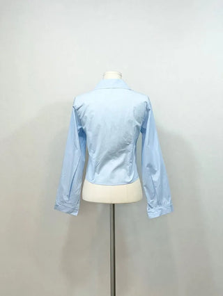 Danes Slim Fit Pin Tuck Cut Rolled Long Sleeve Shirt