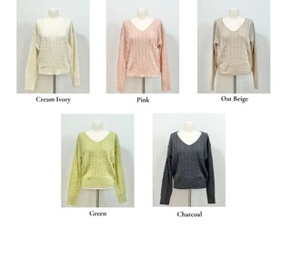 Eder Lambswool Cable Twist V-Neck Loose Fit Knit