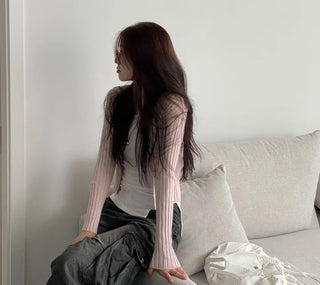 Newmer tension glam fit side slit long sleeveless
