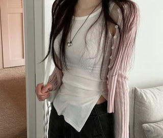 Newmer tension glam fit side slit long sleeveless