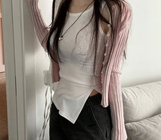 Newmer tension glam fit side slit long sleeveless