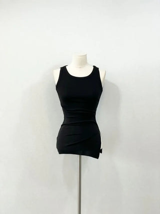 Newmer tension glam fit side slit long sleeveless