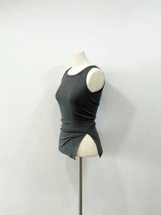 Newmer tension glam fit side slit long sleeveless