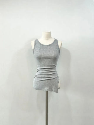 Newmer tension glam fit side slit long sleeveless