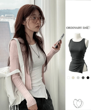 Newmer tension glam fit side slit long sleeveless
