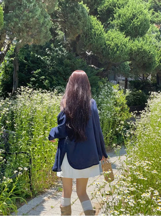 French ribbon shirring button string bustier mini one-piece dress