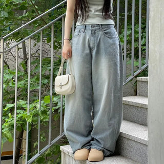 Looks Mega Denim Wide Long Pants one color/2 sizes