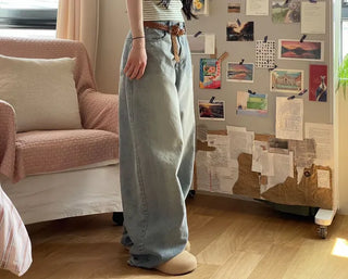 Looks Mega Denim Wide Long Pants one color/2 sizes