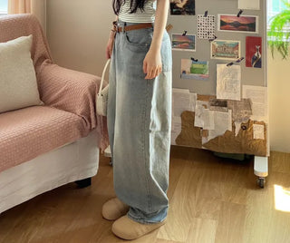 Looks Mega Denim Wide Long Pants one color/2 sizes