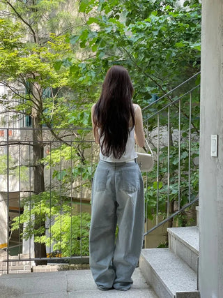 Looks Mega Denim Wide Long Pants one color/2 sizes